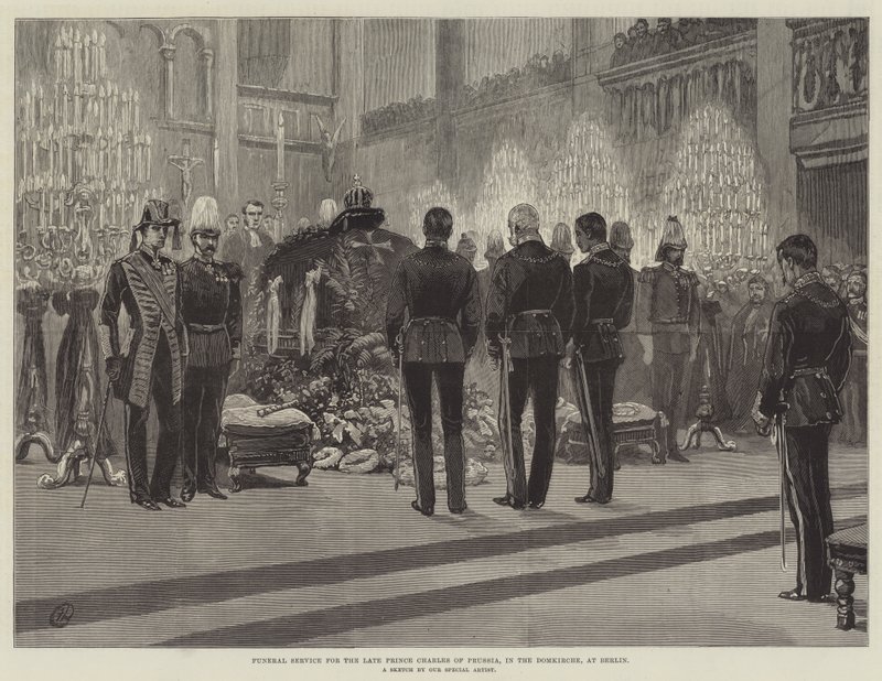 Funeral Service for the Late Prince Charles of Prussia, in the Domkirche, at Berlin by Frank Dadd