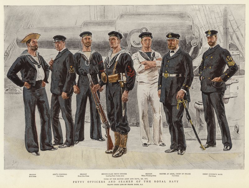 Petty Officers and Seamen of the Royal Navy by Frank Dadd
