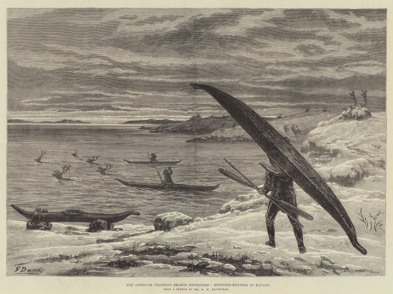 The American Franklin Search Expedition, Reindeer-Hunting in Kayaks by Frank Dadd