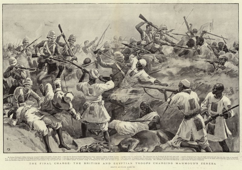 The Final Charge, the British and Egyptian Troops charging Mahmoud