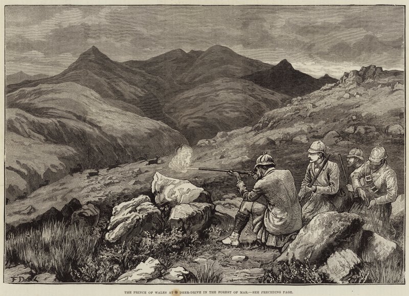 The Prince of Wales at Deer-Drive in the Forest of Mar by Frank Dadd