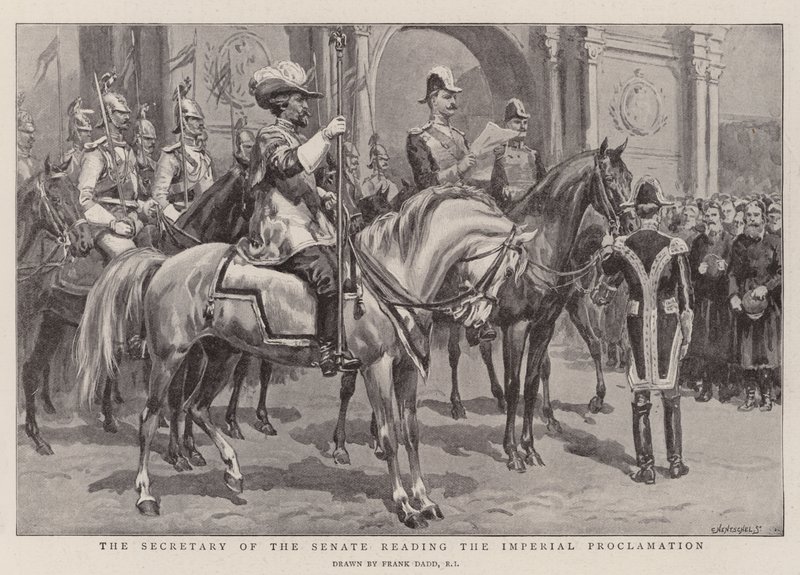 The Secretary of the Senate reading the Imperial Proclamation by Frank Dadd