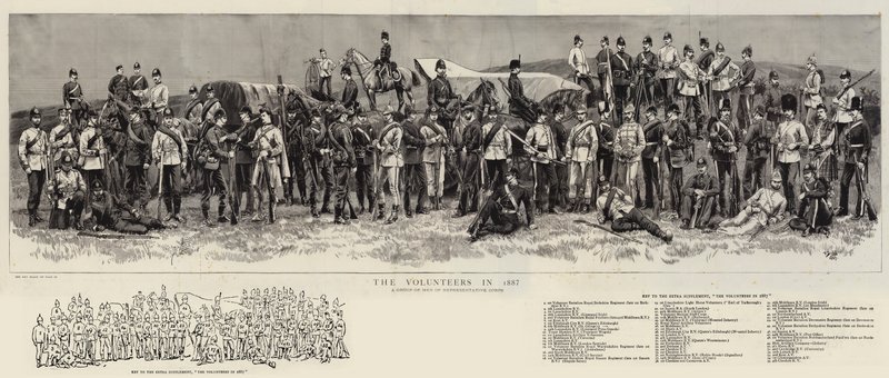 The Volunteers in 1887 by Frank Dadd