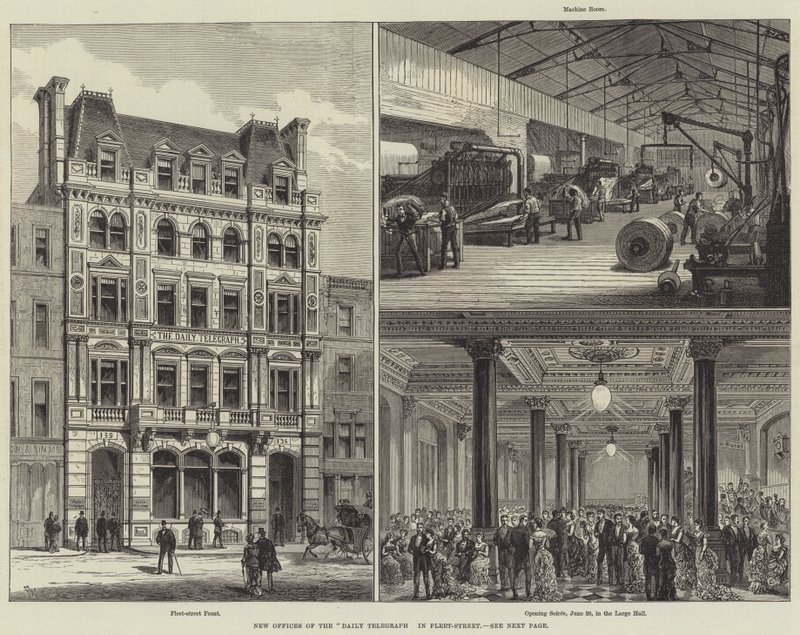 New Offices of the Daily Telegraph in Fleet-Street by Frank Watkins