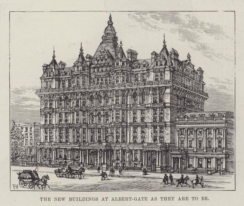 The New Buildings at Albert-Gate as they are to be by Frank Watkins