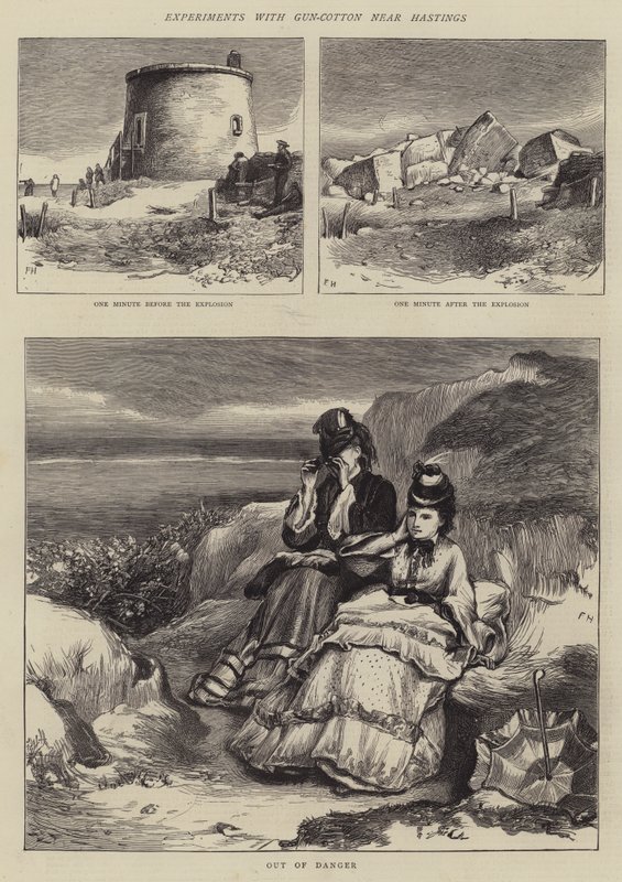 Experiments with Gun-Cotton Near Hastings by Frank Holl