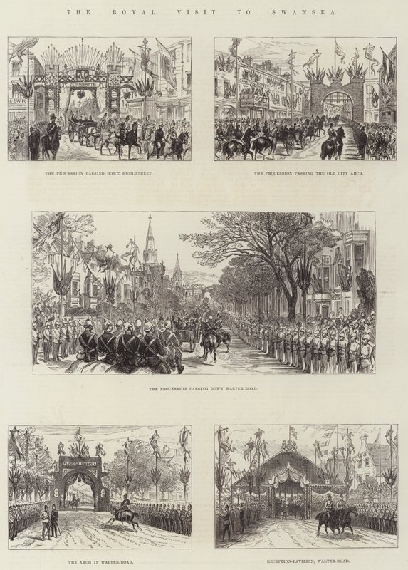 The Royal Visit to Swansea by Frank Watkins
