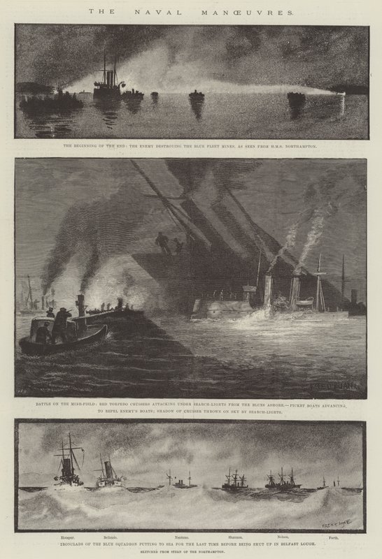 The Naval Manoeuvres by Fred T. Jane