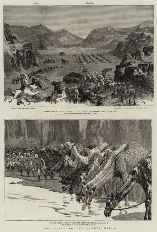The March to the Gakdul Wells by Frederic Villiers