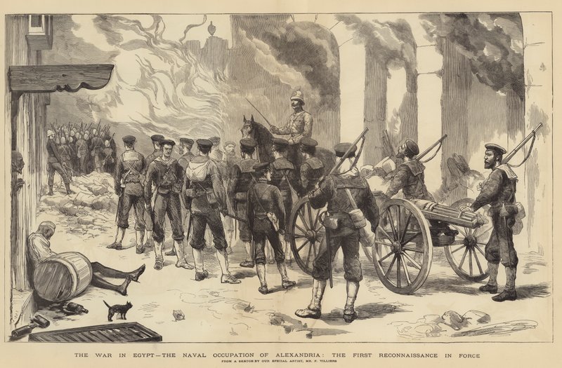 The War in Egypt, the Naval Occupation of Alexandria, the First Reconnaissance in Force by Frederic Villiers