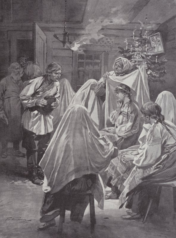 Bride-Choosing on Christmas Eve by Frederic de Haenen