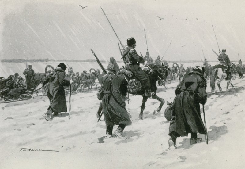 Convoy of Prisoners on Foot by Frederic de Haenen