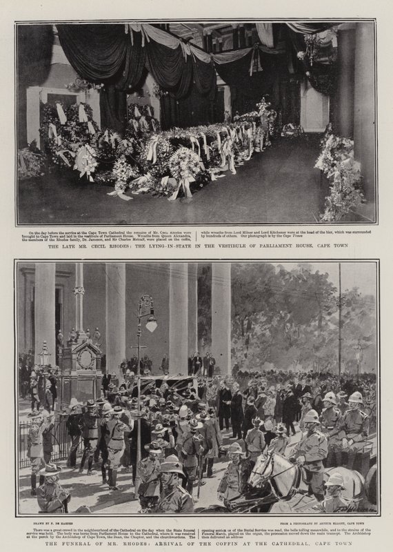 Funeral of Cecil Rhodes by Frederic de Haenen