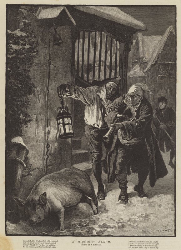 A Midnight Alarm by Frederick Barnard