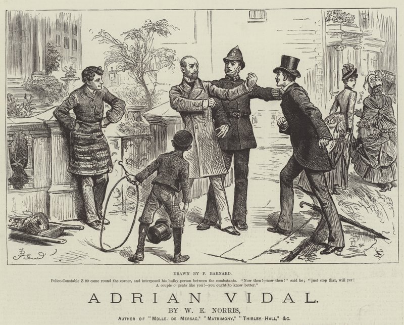 Adrian Vidal, by W E Norris by Frederick Barnard