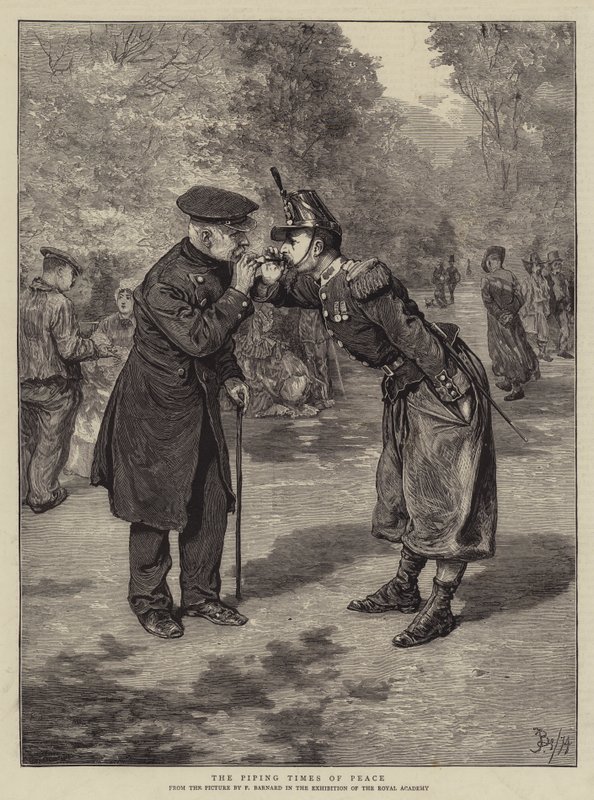 The Piping Times of Peace by Frederick Barnard