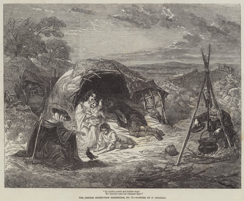 In sheltry nooks and hollow ways, We cheerily pass our summer days by Frederick Goodall
