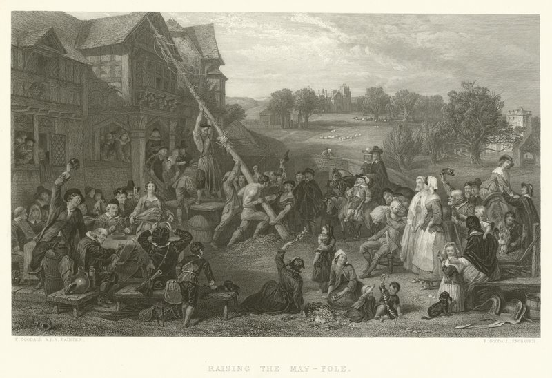 Raising the May-Pole by Frederick Goodall