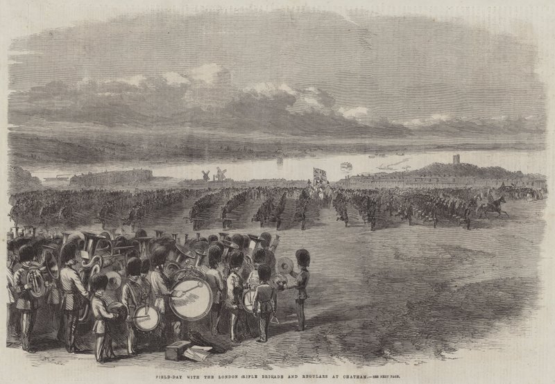 Field-Day with the London Rifle Brigade and Regulars at Chatham by Frederick John Skill