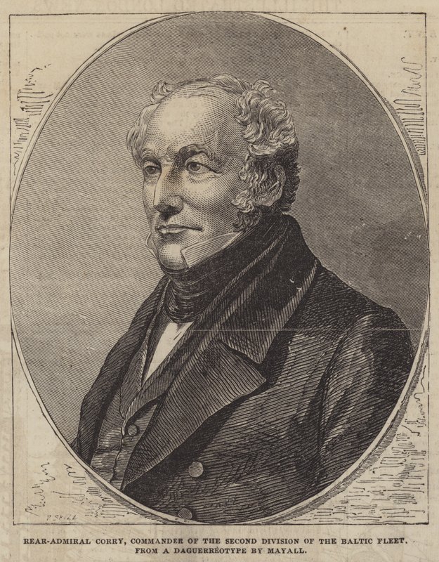 Rear-Admiral Corry, Commander of the Second Division of the Baltic Fleet by Frederick John Skill