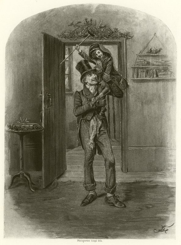 Bob Cratchit and Tiny Tim by Frederick Barnard