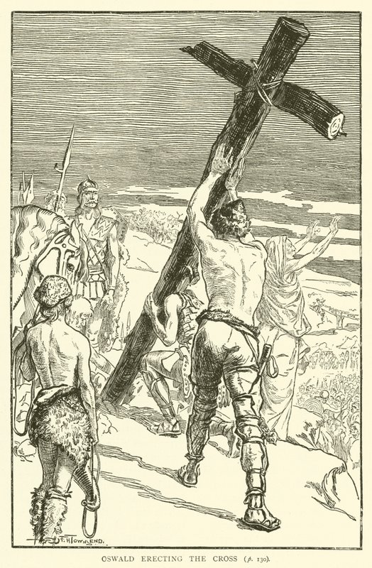 Oswald Erecting the Cross by Frederick Henry Townsend