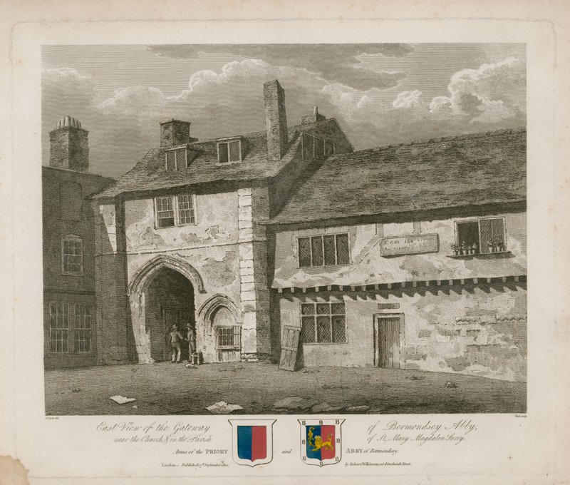 Gateway of Bermondsey Abbey by Frederick Nash