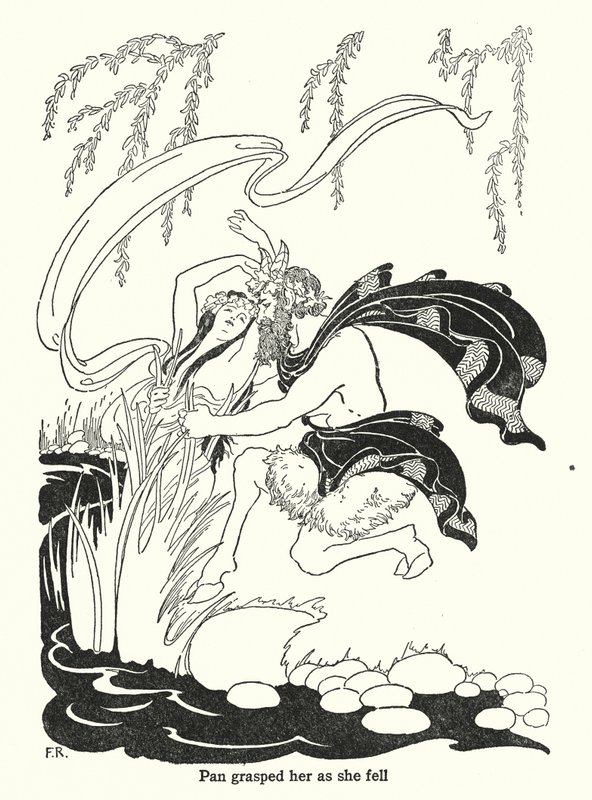 Pan Grasped Her as She Fell by Frederick Richardson
