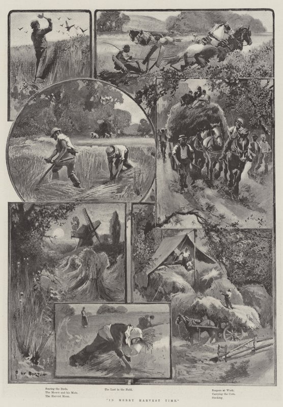 In Merry Harvest Time by Frederick William Burton