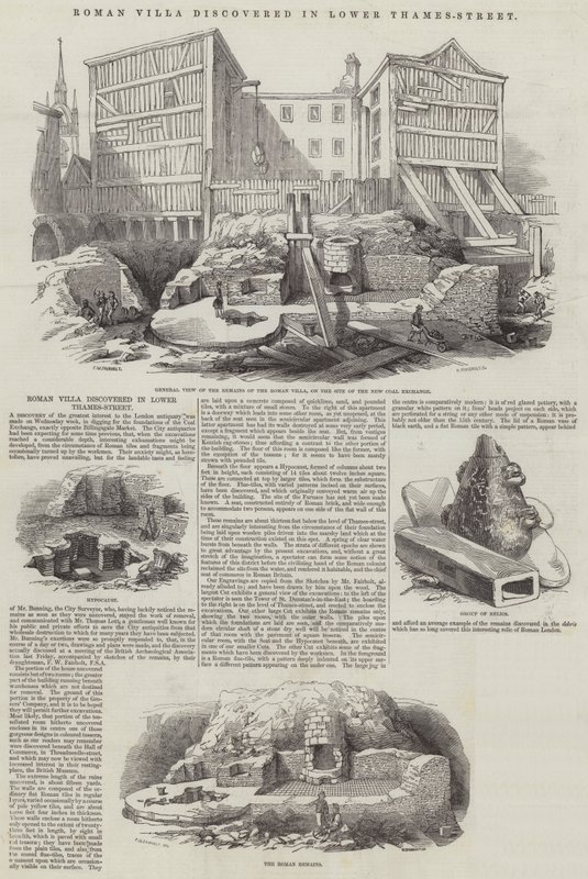 Roman Villa Discovered in Lower Thames-Street by Frederick William Fairholt