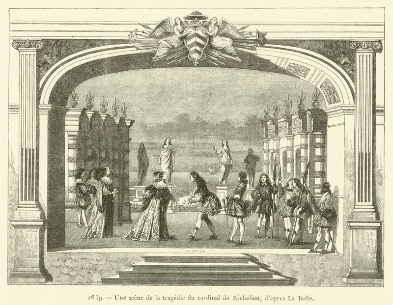 A scene from the tragedy of Cardinal Richelieu by French School