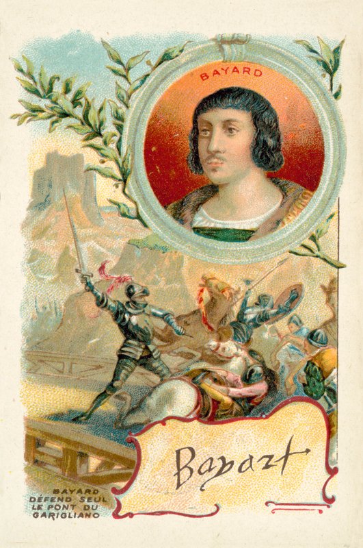 Bayard defending the Bridge of Garigliano on his own, 1503 by French School