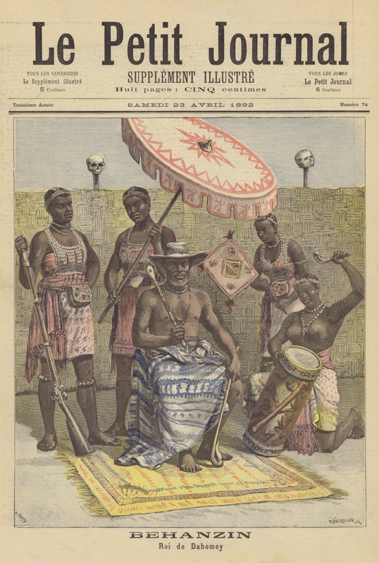 Behanzin, King of Dahomey by French School