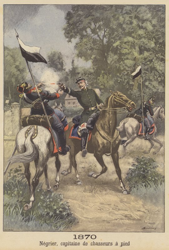 Captain Negrier escaping from Prussian captivity in the Franco-Prussian War by French School