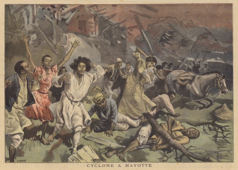 Cyclone on the island of Mayotte by French School