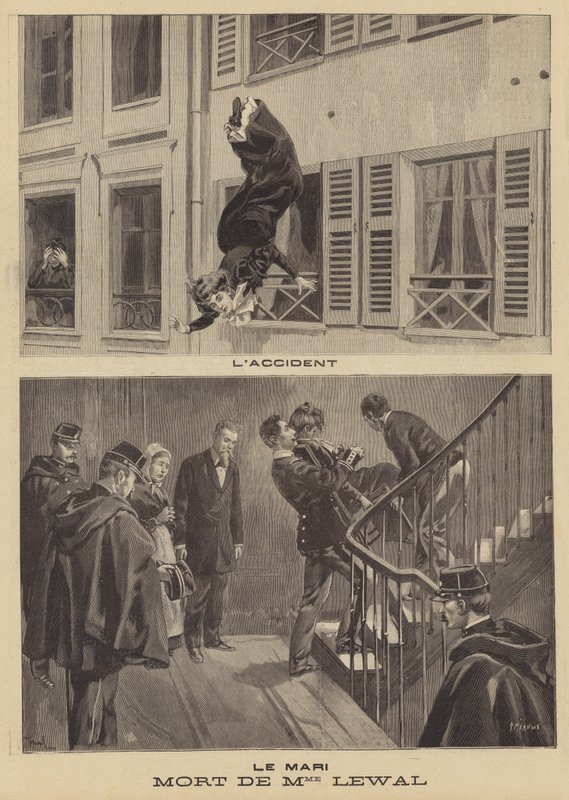 Death of the wife of an army officer by French School