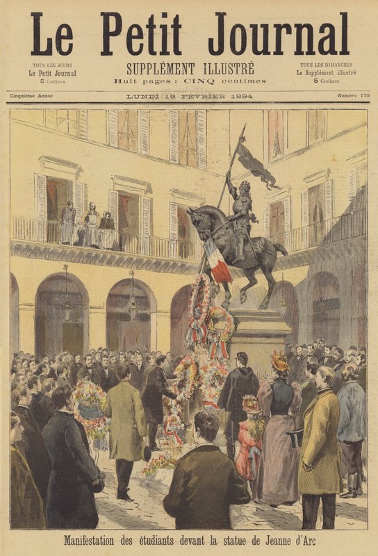 Demonstration by French Catholic students in honour of Joan of Arc by French School
