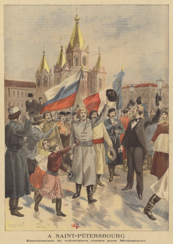 Enrolment of Russian Volunteers for the French Expedition to Madagascar in St Petersburg by French School