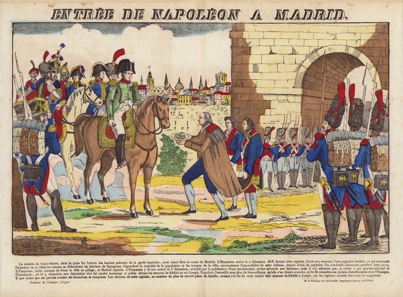 Entry of Napoleon into Madrid by French School