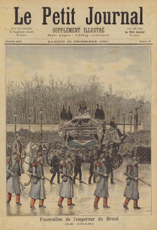 Funeral procession of the Emperor of Brazil by French School