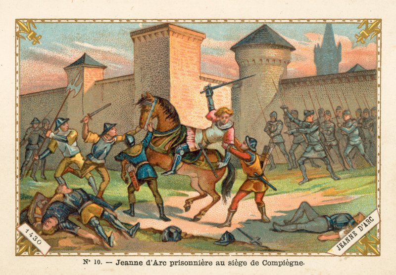 Joan of Arc Taken Prisoner at the Siege of Compiegne, 1430 by French School