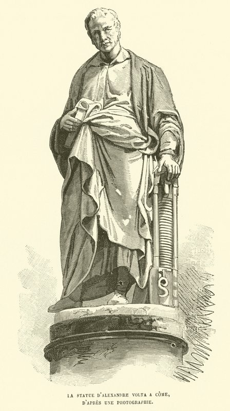 The Statue of Alessandro Volta in Como, After a Photograph by French School