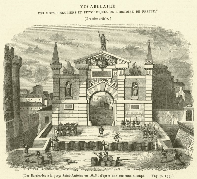 The Barricades at the Saint-Antoine Gate in 1648 by French School
