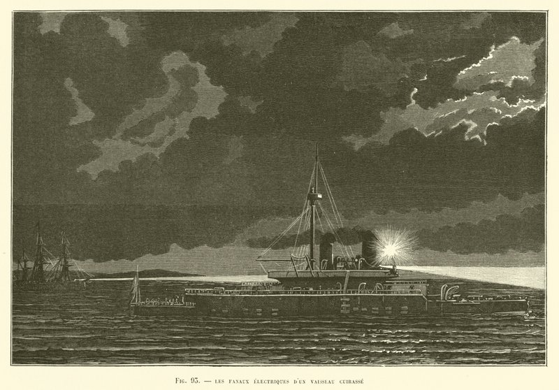 The Electric Lanterns of an Armored Ship by French School