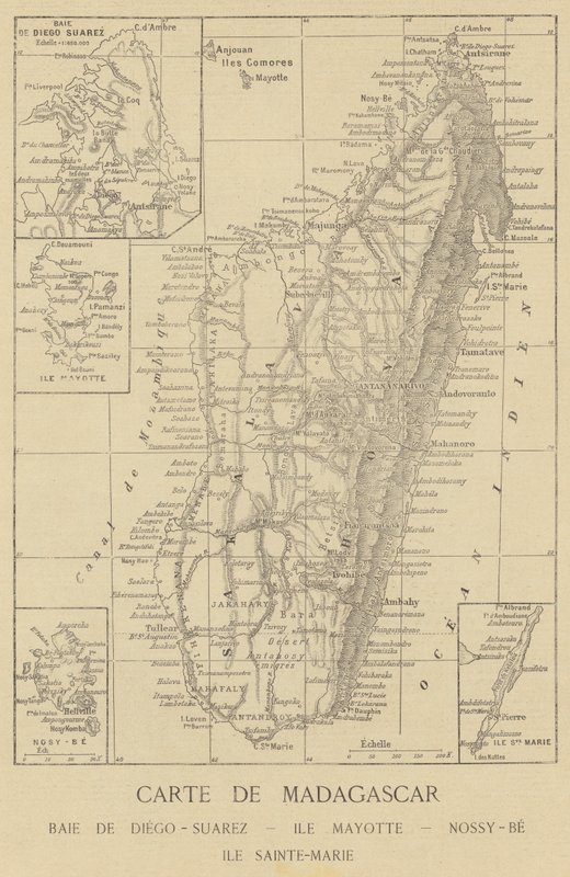 Map of Madagascar by French School