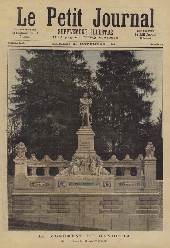 Monument to Leon Gambetta at Ville d