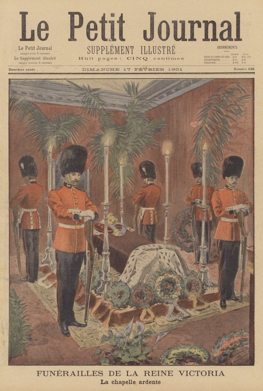 Queen Victoria lying in state in St Georges Chapel, Windsor by French School