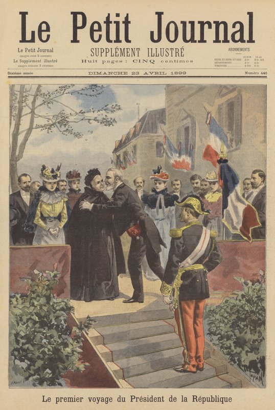 The first official journey of President Loubet of France by French School