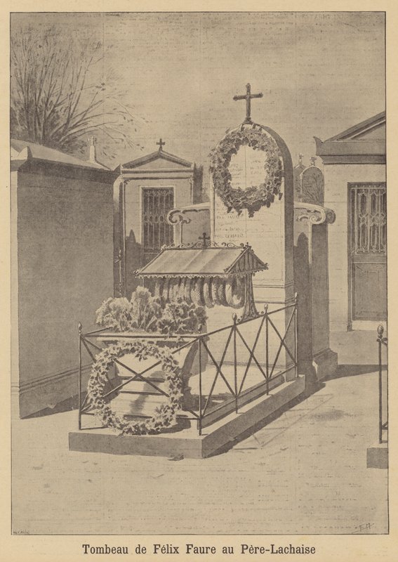 Tomb of President Felix Faure in the Pere Lachaise Cemetery, Paris by French School