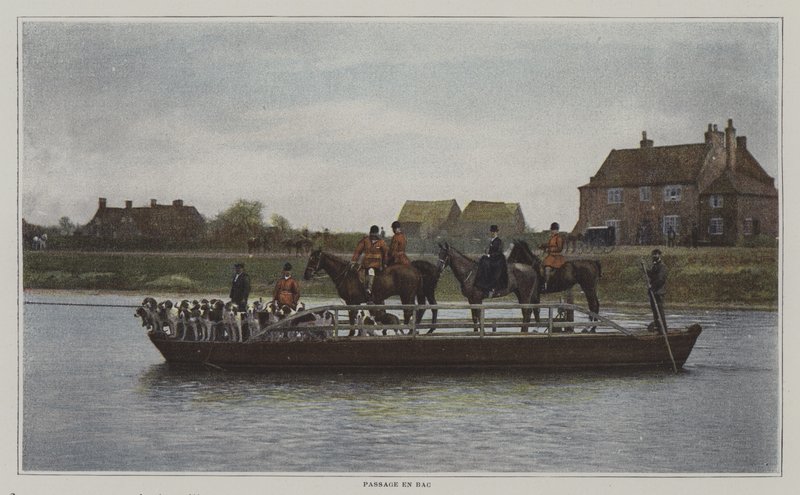 A Hunt Crossing by Ferry by French Photographer